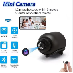 Caméra de Sécurité Mini Espion discrète HD 1080P avec visualisation à distance