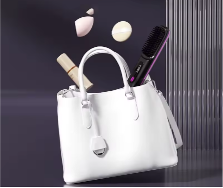 Brosse Lissante Chauffante USB – Lissage Rapide & Cheveux Sublimes en Quelques Minutes